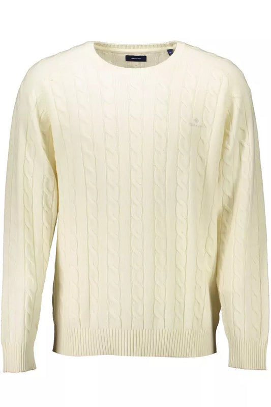 Eleganter weißer Wollpullover