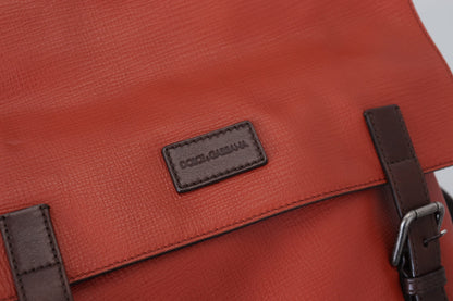 Edler Kalbsleder Rucksack in Orange