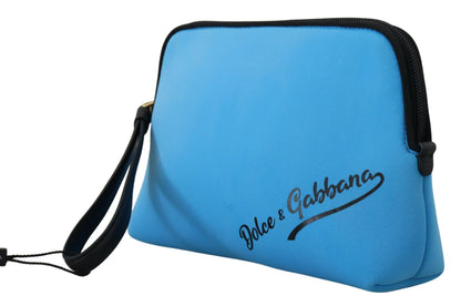 Elegante blaue Beuteltasche aus Polyamid