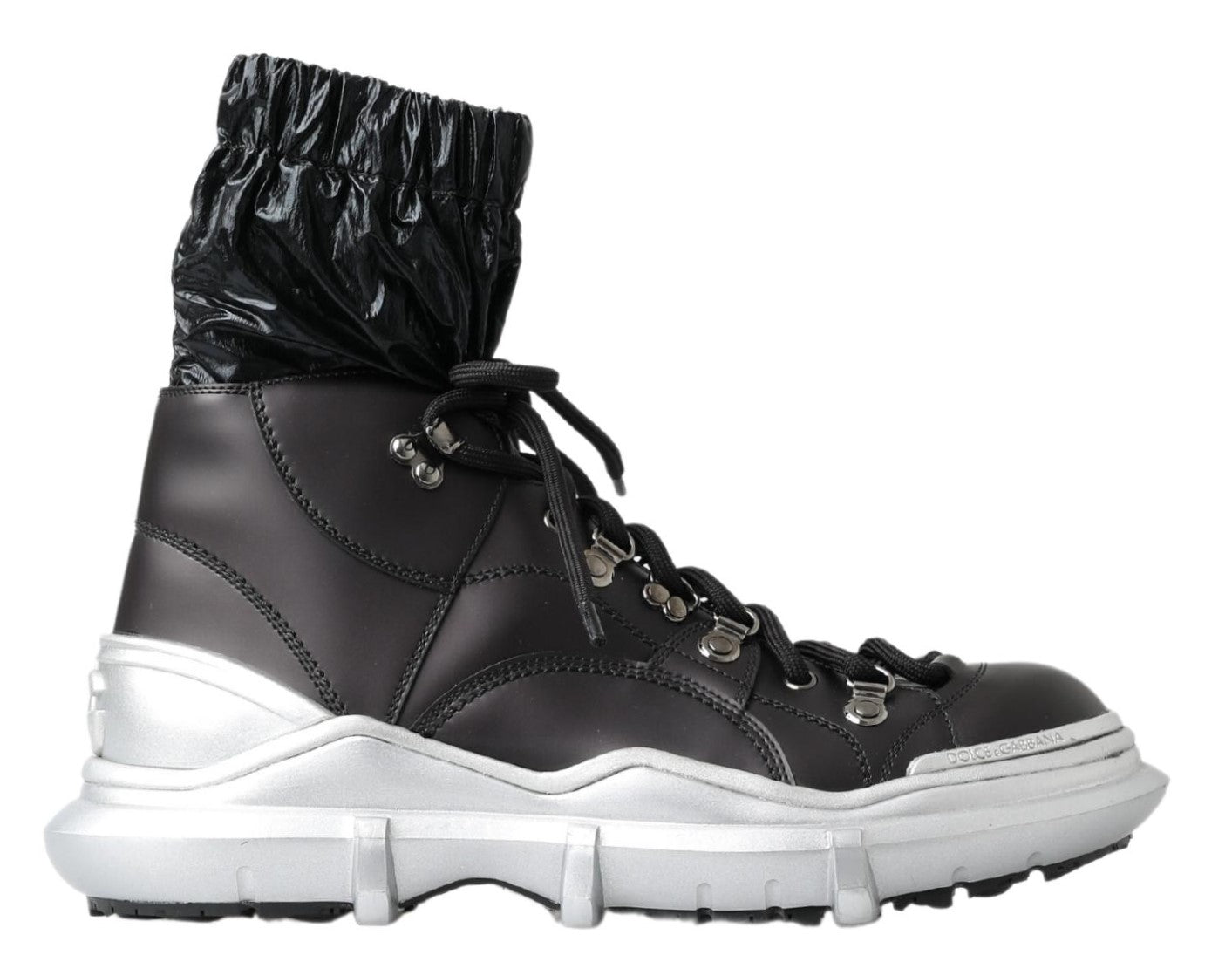 Schwarze High-Top-Sneaker-Bootie