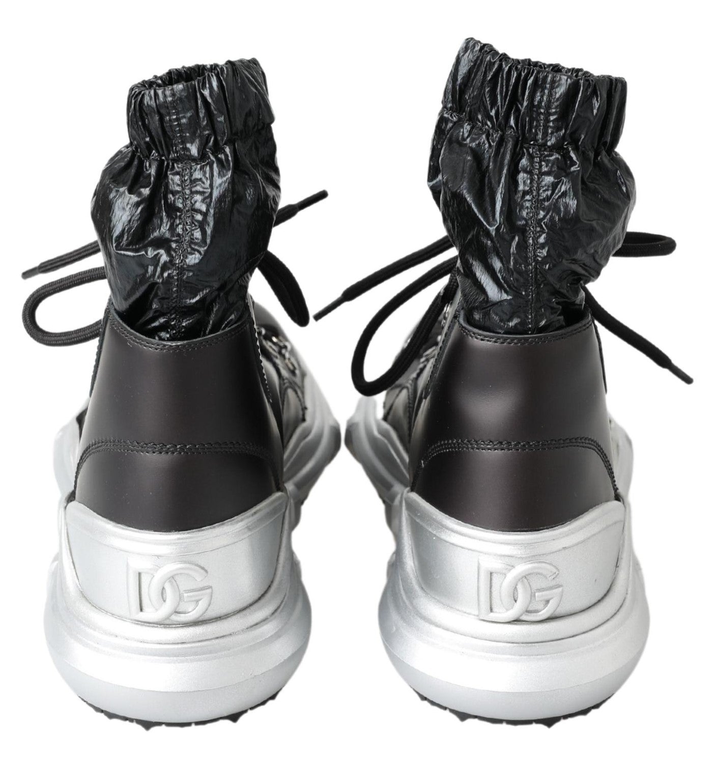 Schwarze High-Top-Sneaker-Bootie