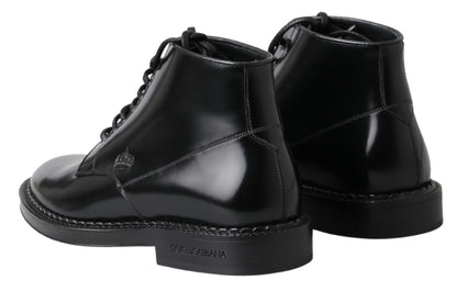 Dolce & Gabbana Elegant Black Leather Men's Boots