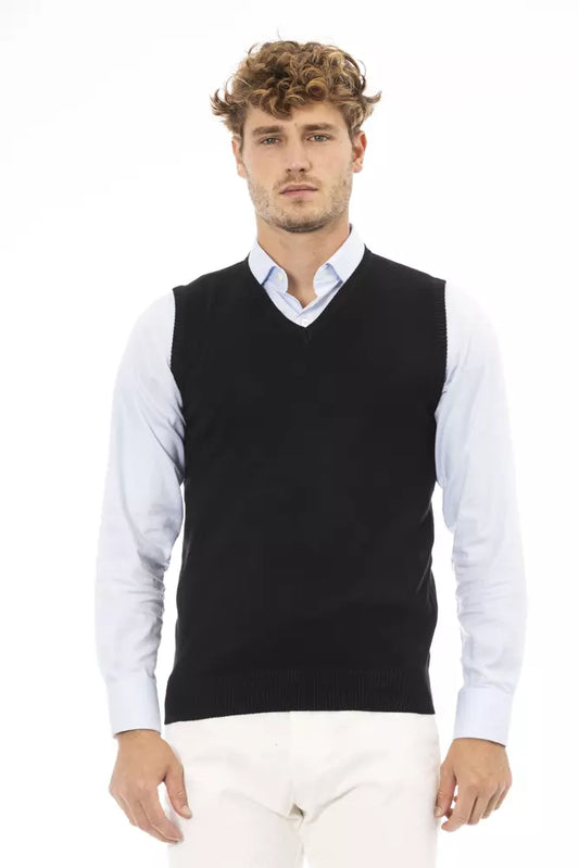 Gilet in viscosa nera