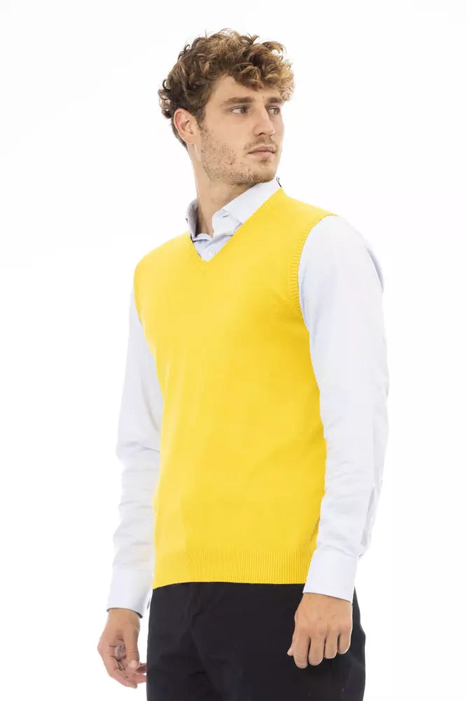 Gilet in viscosa giallo