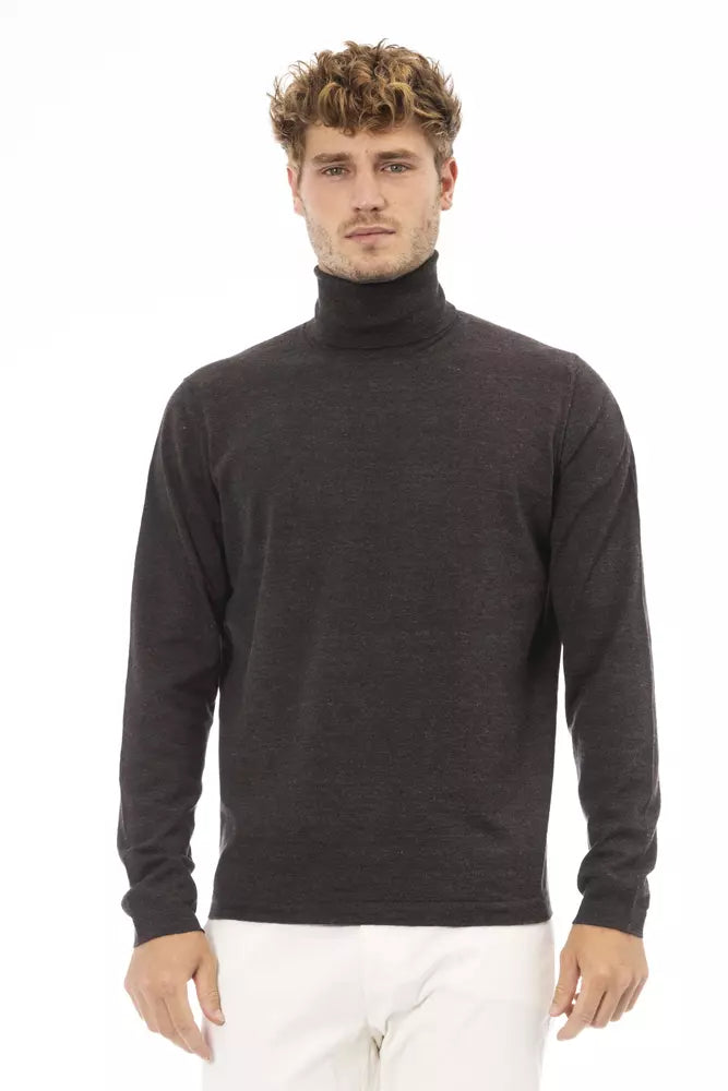 Eleganter Rollkragenpullover in sattem Braun