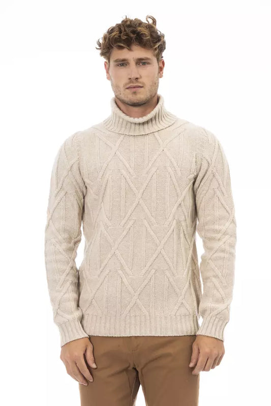 Maglione in lana merino beige