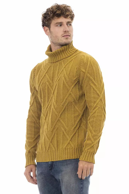 Maglione in lana merino gialla