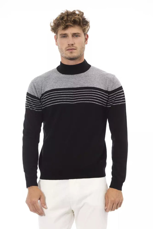 Eleganter schwarzer Rollkragenpullover