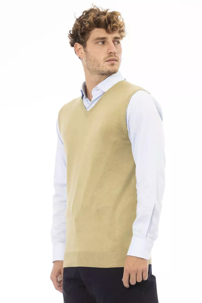 Gilet in viscosa beige