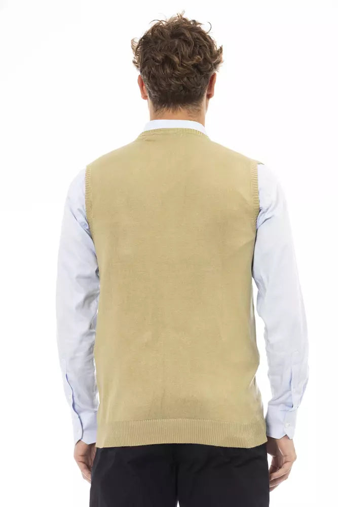 Gilet in viscosa beige