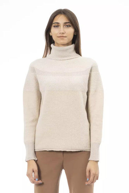 Maglione di lana beige