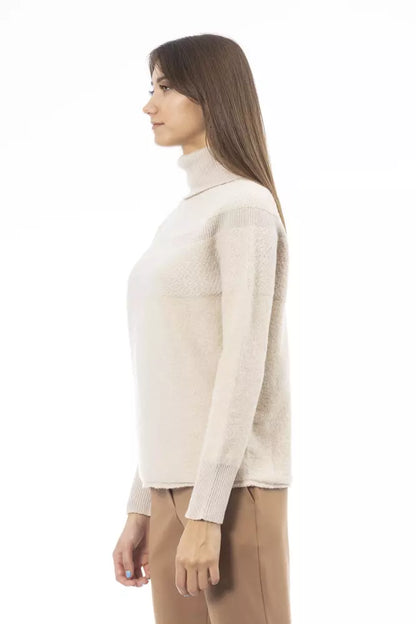 Maglione di lana beige