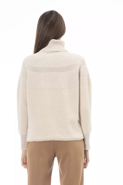 Maglione di lana beige