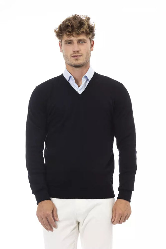 Eleganter Pullover aus Wollmischung mit V-Ausschnitt