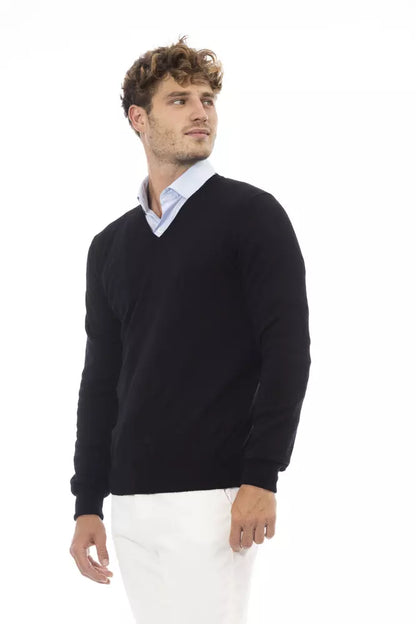 Eleganter Pullover aus Wollmischung mit V-Ausschnitt