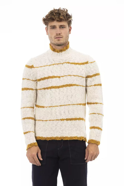 Maglione in pelle di alpaca beige