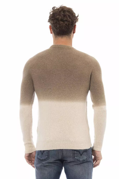 Maglione in pelle di alpaca beige