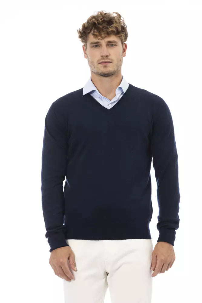 Maglione di lana blu