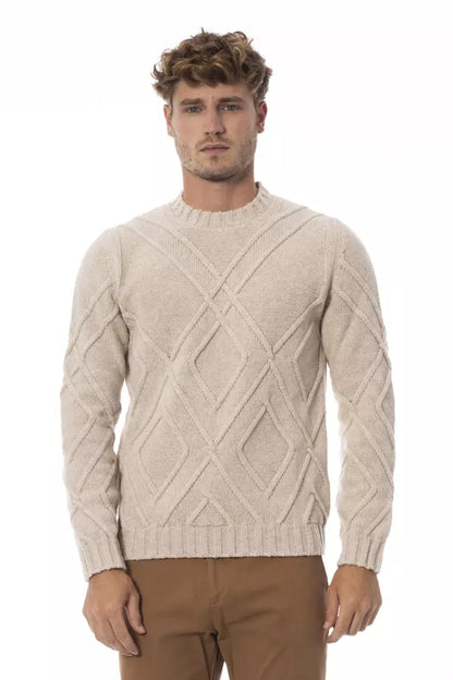 Maglione in lana merino beige