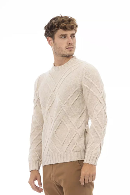 Maglione in lana merino beige