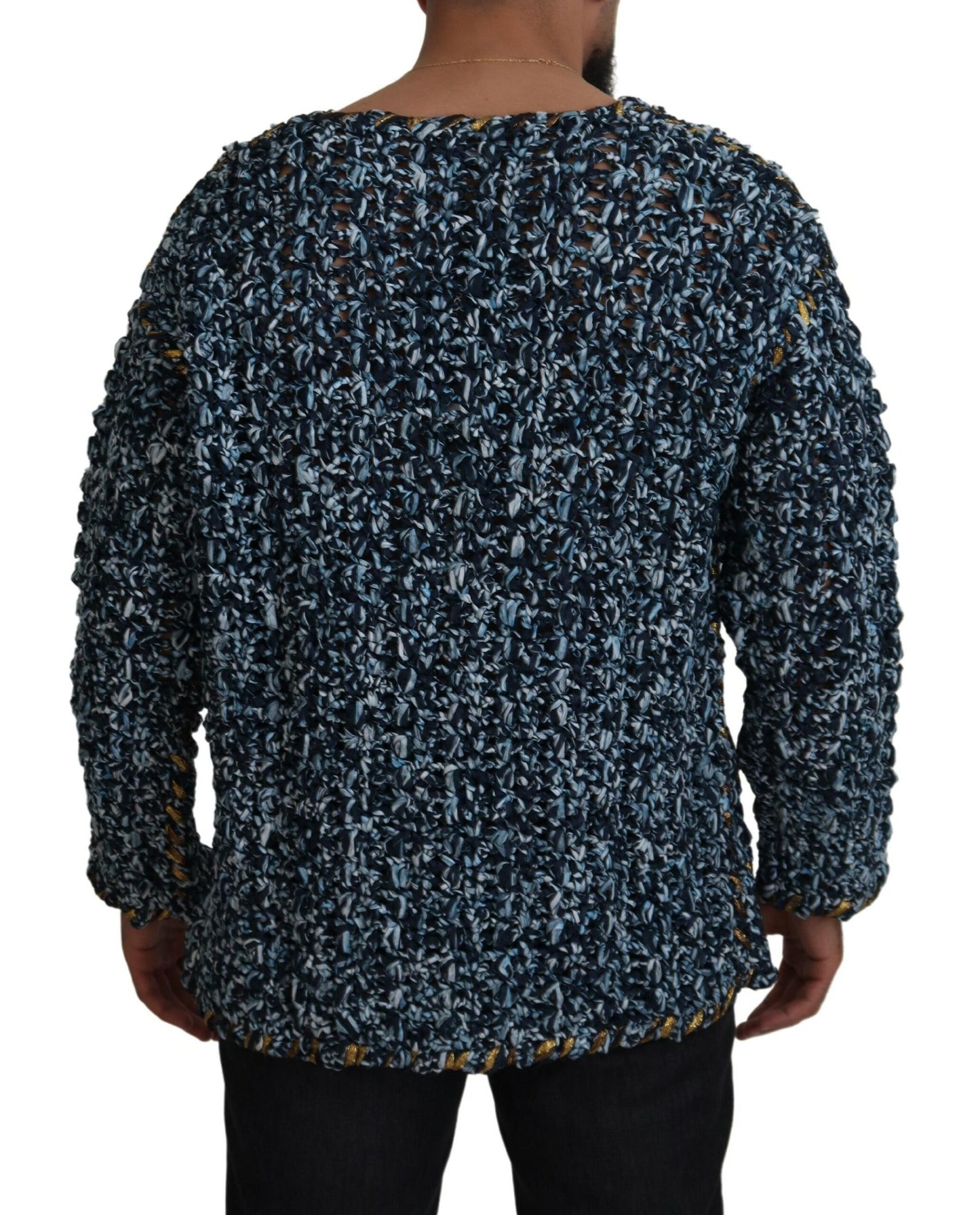 Eleganter blauer Cardigan mit V-Ausschnitt