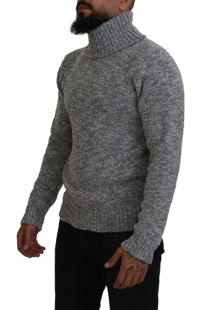 Eleganter Rollkragenpullover aus Wollmischung in Grau