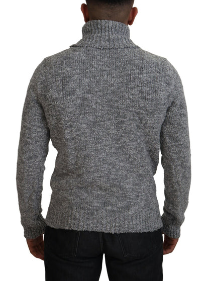 Eleganter Rollkragenpullover aus Wollmischung in Grau