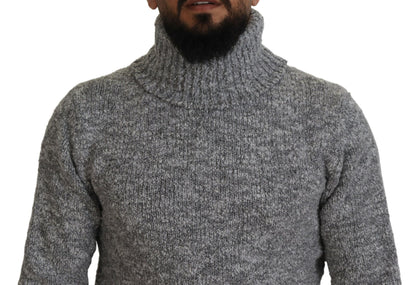 Eleganter Rollkragenpullover aus Wollmischung in Grau