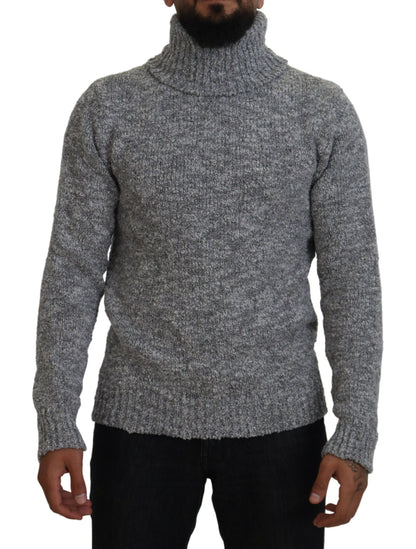 Eleganter Rollkragenpullover aus Wollmischung in Grau