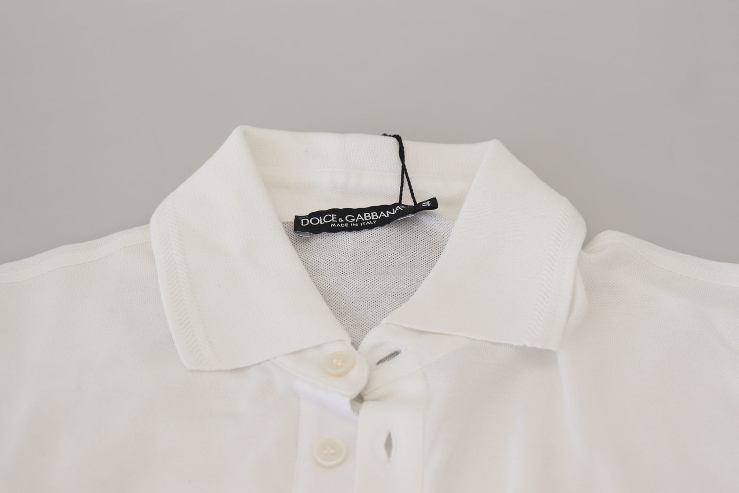 Elegantes Poloshirt aus weißer Baumwollmischung