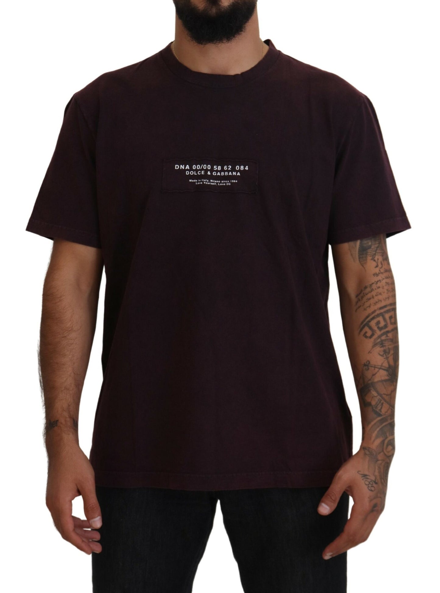 Elegantes Bordeaux-T-Shirt mit Rundhalsausschnitt