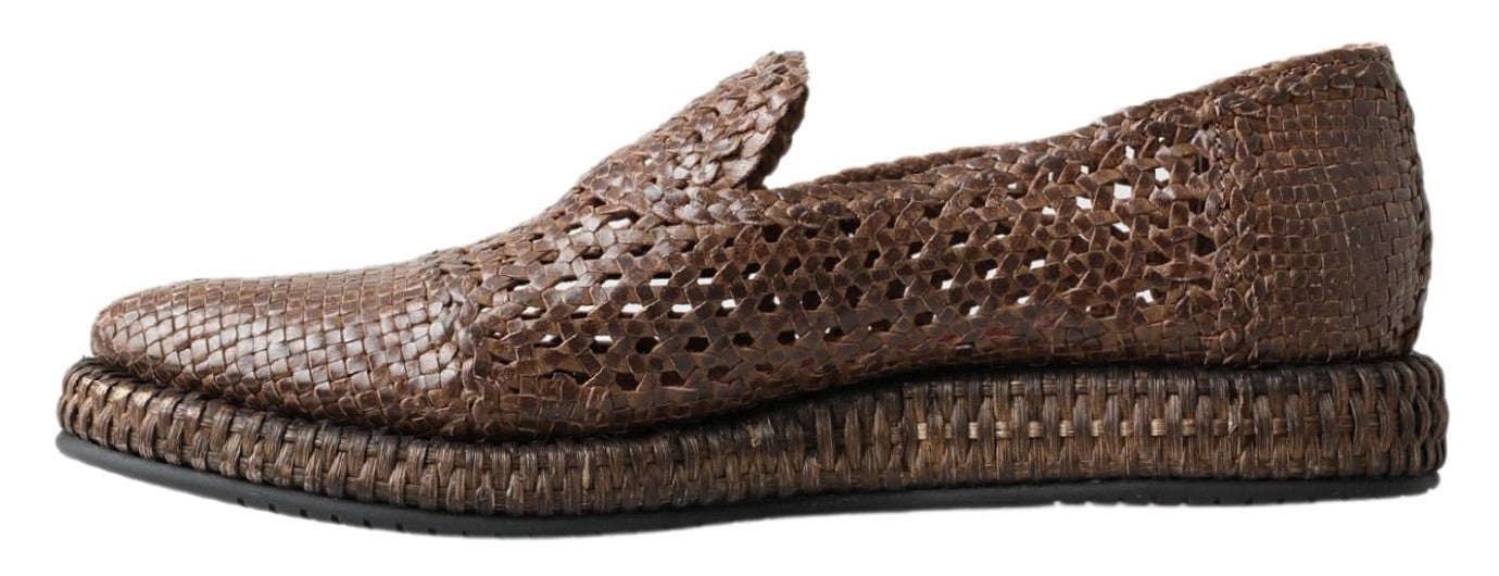 Edle Slipper-Loafer aus Leder in Braun