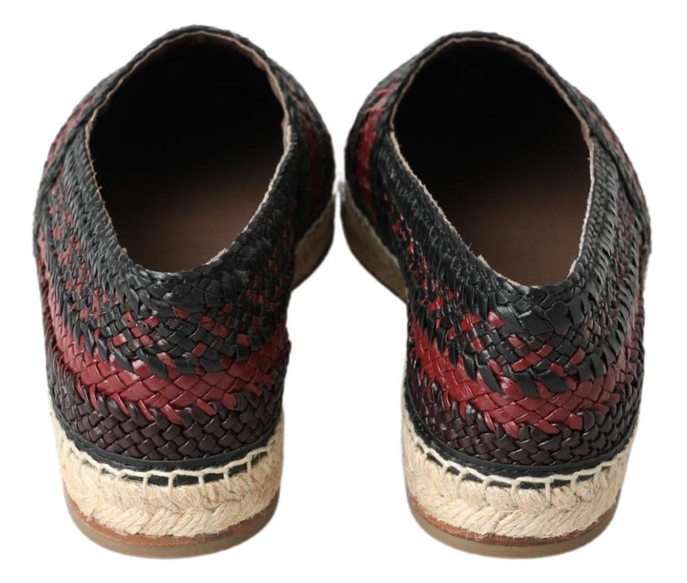 Elegante Espadrilles aus gewebtem Leder