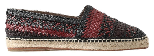 Elegante Espadrilles aus gewebtem Leder