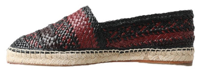 Elegante Espadrilles aus gewebtem Leder