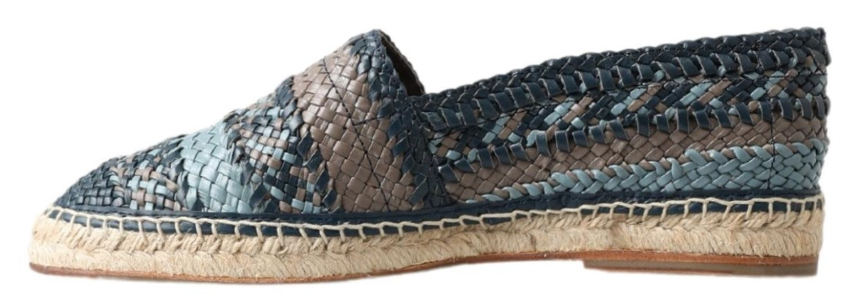 Prächtige Espadrilles aus gewebtem Leder