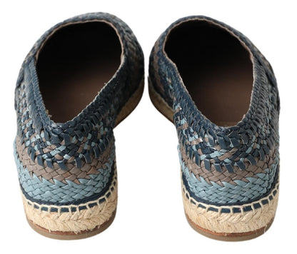 Prächtige Espadrilles aus gewebtem Leder