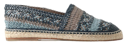 Prächtige Espadrilles aus gewebtem Leder