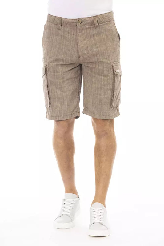 Schicke, nicht einheitliche, braune Cargo-Shorts