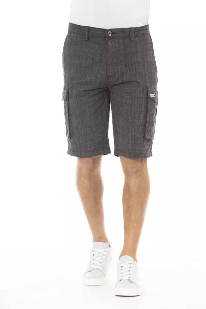 Schicke schwarze Cargo-Shorts aus Baumwolle