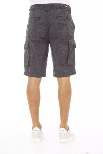 Schicke schwarze Cargo-Shorts aus Baumwolle