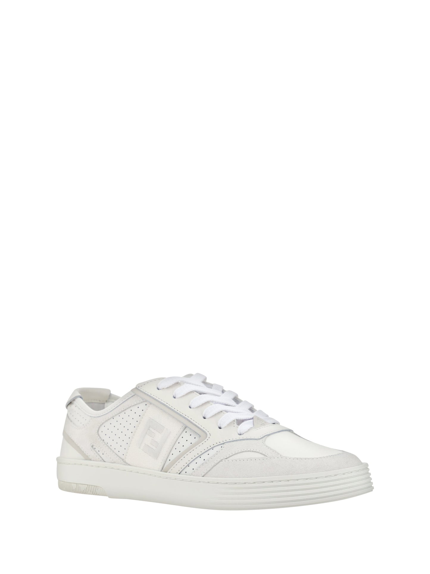 Sneakers basse in pelle di vitello bianca