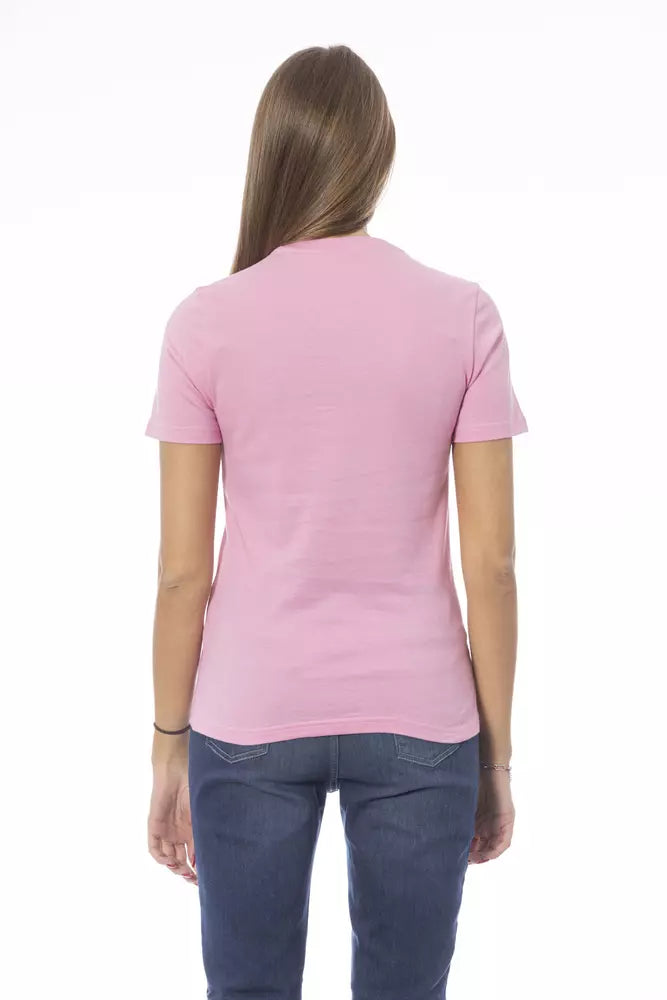 Top e maglietta in cotone rosa