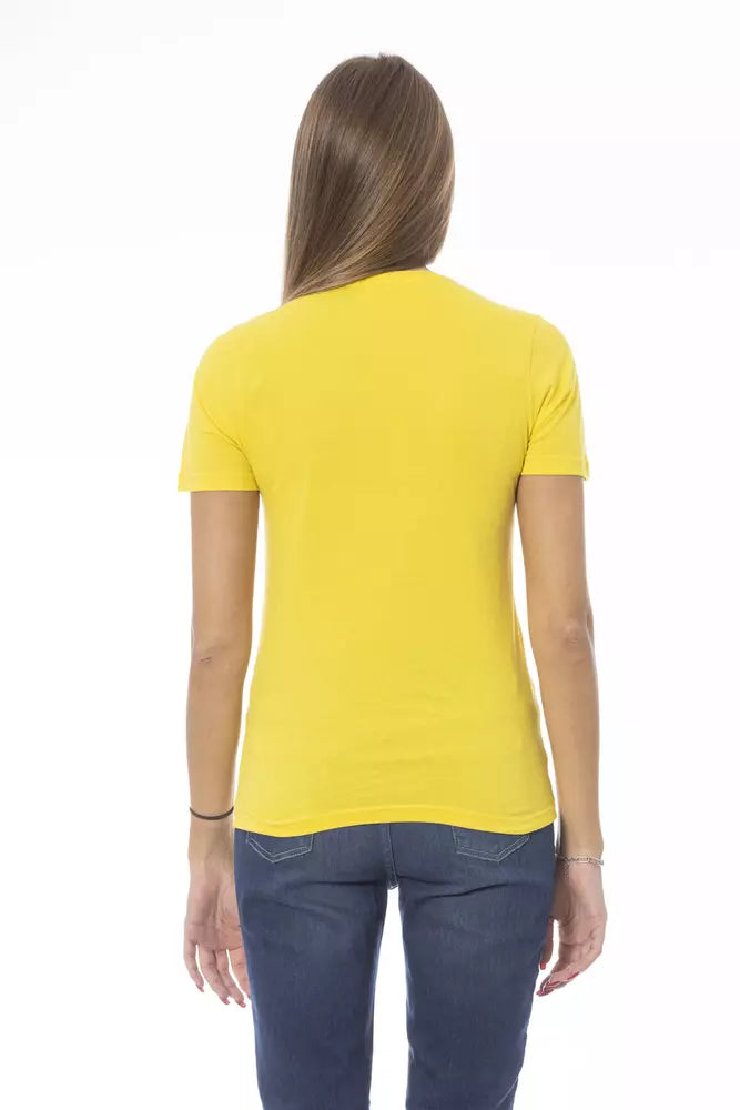 Top e maglietta in cotone giallo