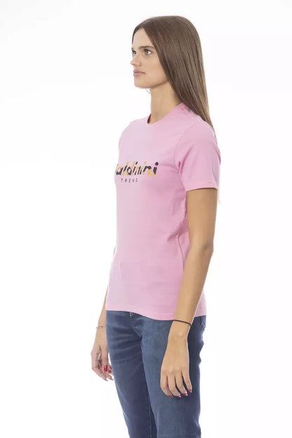 Top e maglietta in cotone rosa