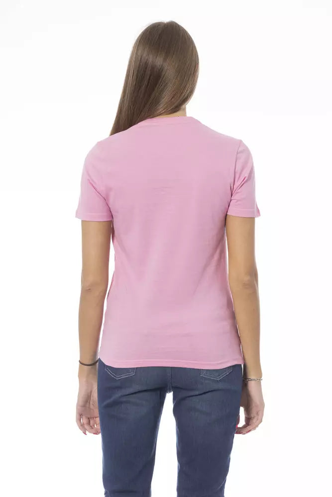 Top e maglietta in cotone rosa