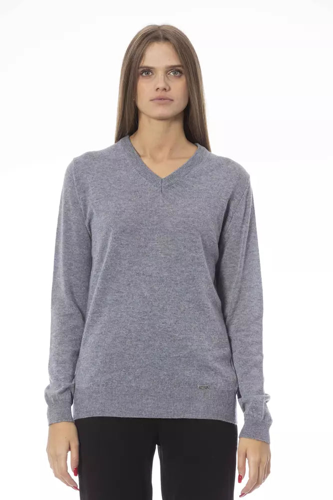 Schicker Pullover aus Kaschmirmischung mit V-Ausschnitt