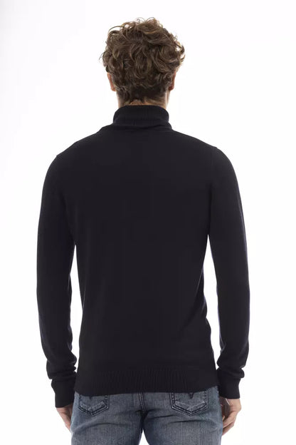 Eleganter blauer Modal-Kaschmir-Pullover für Herren