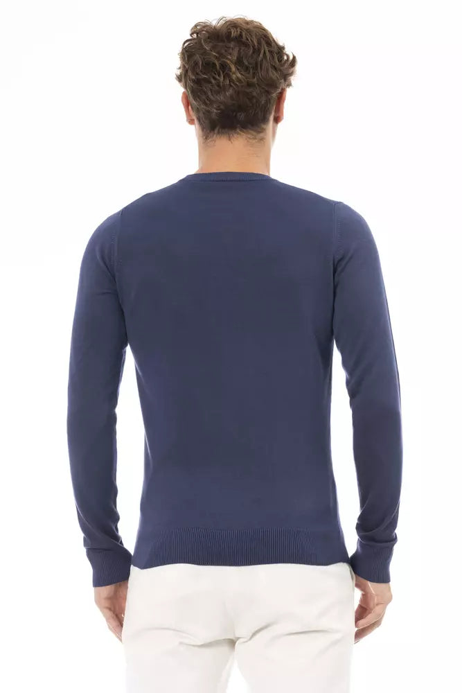 Baldinini Trend Blue Modal Men Sweater