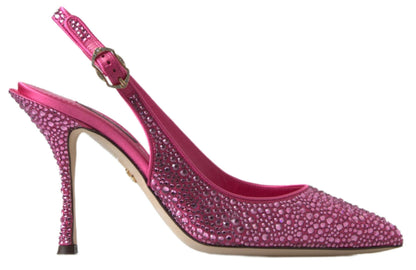 Elegante Slingback Heels aus rosa Seidenmischung